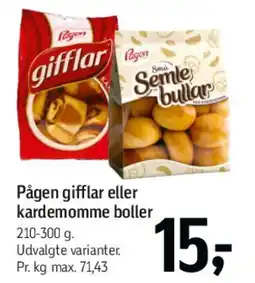 Føtex Pågen gifflar eller kardemomme boller tilbud