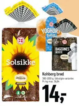 Føtex Kohberg brød / boller (varianter) tilbud