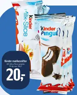 Føtex Kinder mælkesnitter / Kinder Pingui tilbud