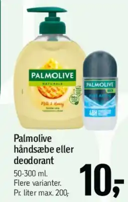 Føtex Palmolive håndsæbe eller deodorant tilbud