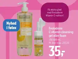 Føtex Evoluderm C vitamin cleansing gel / foam tilbud