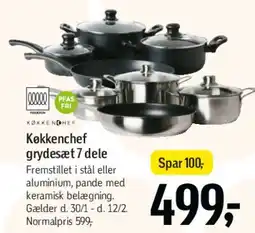 Føtex Køkkenchef grydesæt, 7 dele tilbud
