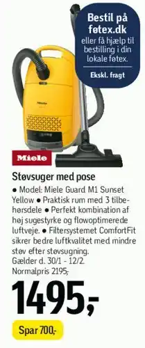 Føtex Støvsuger med pose tilbud