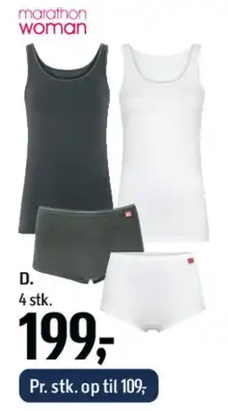 Føtex Marathon Woman - 4 stk. undertrøjer tilbud