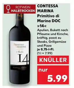Kaufland DE CONTESSA MARINA Primitivo di marina doc 14 tilbud