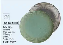 Imerco Sofia Riflet tallerken tilbud