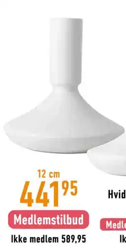 Imerco Hvid Riflet lysestage tilbud