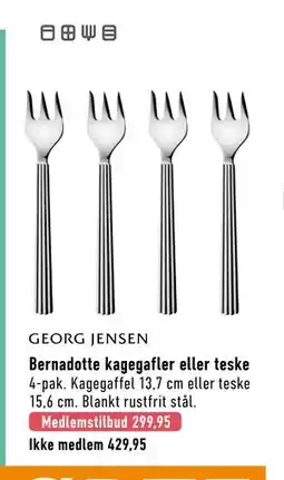 Imerco Bernadotte kagegafler eller teske tilbud