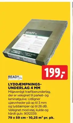 jem & fix LYDDÆMPNINGS UNDERLAG 4 MM tilbud