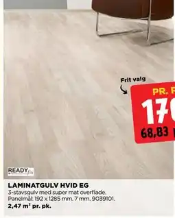 jem & fix LAMINATGULV HVID EG tilbud