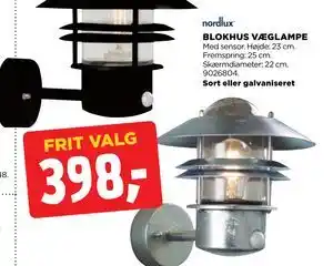BLOKHUS VÆGLAMPE