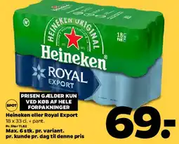 Netto Heineken Royal Export tilbud