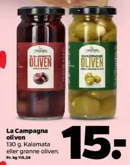 Netto La Campagna oliven (glas) tilbud