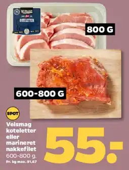 Netto Velsmag koteletter eller nakkefilet tilbud