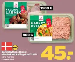 Netto Dansk kylling lårmix eller hakket kylling tilbud