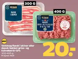 Netto Velsmag flæsk i skiver / hakket gris- og kalvekød tilbud
