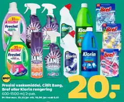 Netto Rengøringsmidler (Fresini, Cillit Bang, Bref, Klorin) tilbud