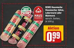 REWE DE REWE Hausmarke Hausmacher Sülze, Leberwurst oder Blutwurst tilbud