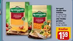 REWE DE Kerrygold Cheddar Käse Scheiben oder Cheddar gerieben tilbud