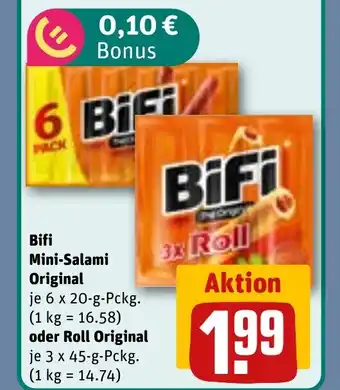 REWE DE Bifi Mini-Salami Original oder Roll Original tilbud