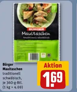 REWE DE Bürger Maultaschen tilbud
