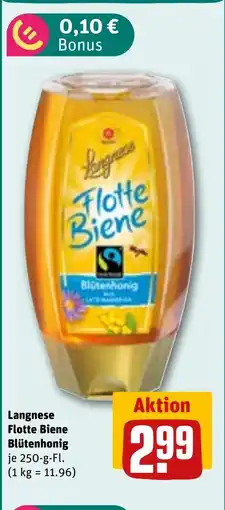 REWE DE Langnese Flotte Biene Blütenhonig tilbud