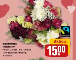 REWE DE Blumenstrauß >>>Fleurosa<< tilbud
