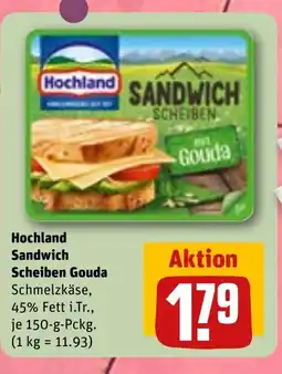 REWE DE Hochland Sandwich Scheiben Gouda tilbud
