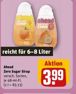 REWE DE Ahead Zero Sugar Sirup tilbud