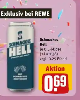 REWE DE Schmackes Hell tilbud