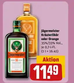 REWE DE Jägermeister Kräuterlikör oder Orange tilbud