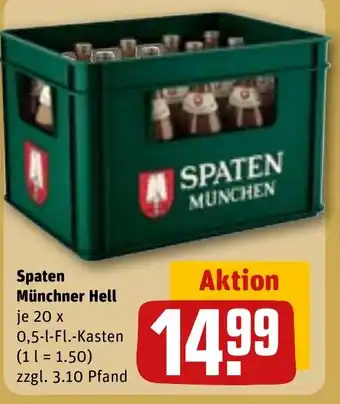 REWE DE Spaten Münchner Hell tilbud