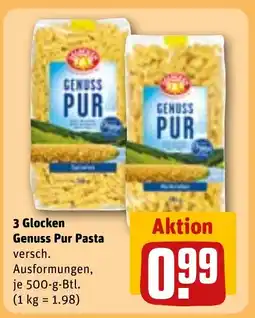 REWE DE 3 Glocken Genuss Pur Pasta tilbud