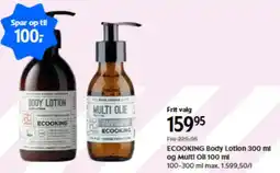 Matas ECOOKING Body Lotion og Multi Oil tilbud