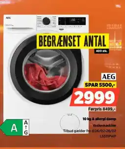 Power AEG 10 kg & allergi damp Vaskemaskine LS511P14P tilbud