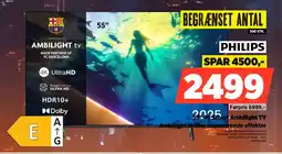 Power PHILIPS 55" 4K Smart Ambilight TV 55PUS810012 tilbud
