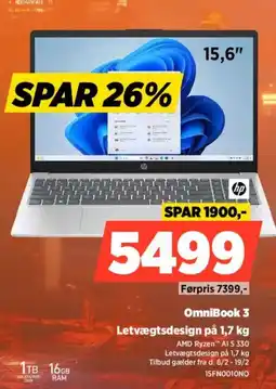 Power HP OmniBook 3 15FN0010NO tilbud