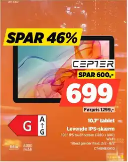 Power CEPTER 10,1" tablet CTABNEXA10 tilbud