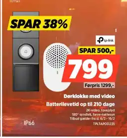 Power Dørklokke med video TPLTAPOD235 tilbud