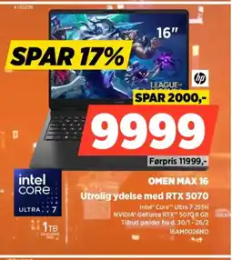 Power HP Omen max 16 16AM0026NO tilbud