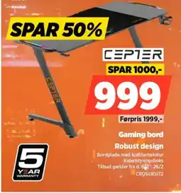 Power CEPTER Gaming bord CROGUEGT2 tilbud