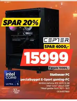 Power CEPTER Stationær PC CESU557BKA tilbud