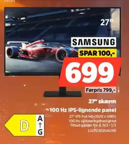 Power SAMSUNG 27" skærm LS27D302GAUXE tilbud