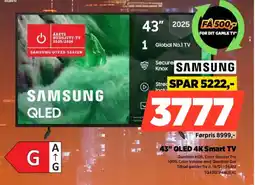Power SAMSUNG 43" QLED 4K Smart TV TQ43Q7F4BUXXC tilbud