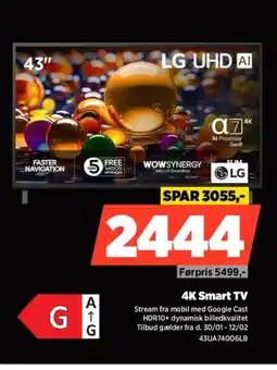 Power LG 4K Smart TV 43UA74006LB tilbud