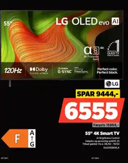 Power LG 55" 4K Smart TV OLED55B56LA tilbud