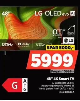 Power LG 48" 4K Smart TV OLED48B56LA tilbud