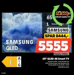 Power SAMSUNG 65" QLED 4K Smart TV TQ65Q8FAAUXXC tilbud