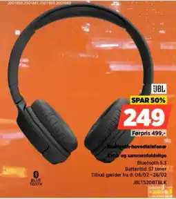 Power JBL Bluetooth-hovedtelefoner JBLT520BTBLK tilbud