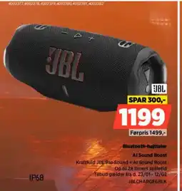 Power JBL Bluetooth-højttaler JBLCHARGE6BLK tilbud
